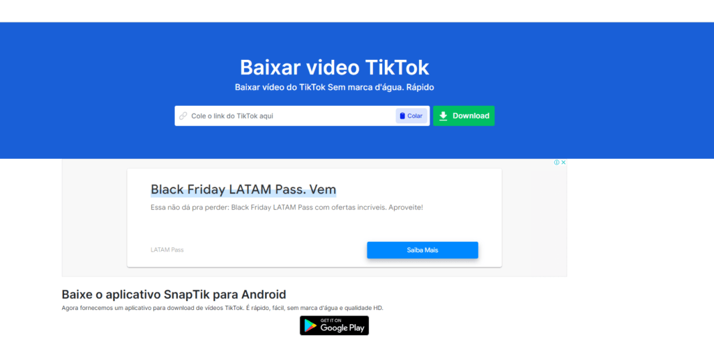 Snaptik- Como baixar vídeos no TikTok- e Como Funciona